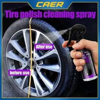 Automotive Tire Brightening Coating Agent Plastic Rubber Wheel Shine Gloss Restorer Spray Car Tyre Layer Polishing Brightener 100ml