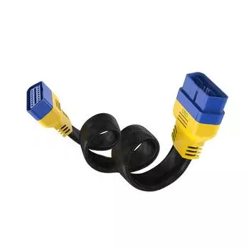 AUTOOL 60 см автомобильный OBD2 II расширенный гибкий удлинительный кабель «папа-мама»