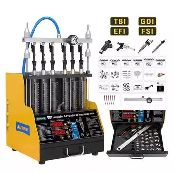 AUTOOL CT400 GDI EFI FEI Очиститель и тестер топливных форсунок 6 цилиндров Тестер очистителя топливных форсунок для автомобиля и мотоцикла
