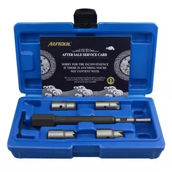 AUTOOL комплект для чистки сиденья топливной форсунки, расширитель дизельного сопла, инструмент для обслуживания автомобиля, 5 шт.