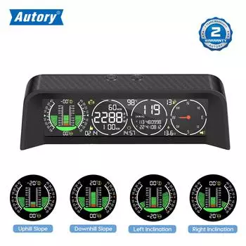 Autory GS80 Автомобильный интеллектуальный эскорт-устройство Автомобили Мотоциклы Скорость Компас ЖК-дисплей Дисплей транспортного средства Спидометр CHINA