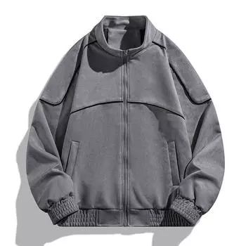 Autumn American Lapel Elastic Casual Trend Fashionable Young Men s Models S серый