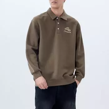 Autumn American Sweater Men S Loose Large Size Polo Shirt Long Sleeve Casual Lapel Top Trend M чёрный