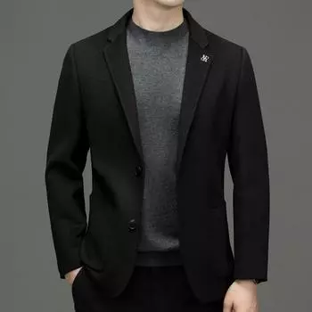 Autumn and winter cashmere double-sided woolen coat middle-aged short casual suit collar men s woolen coat 170