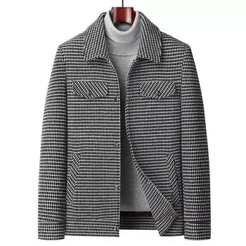 Autumn and Winter Chenel Work Casual Jacket Men s Cotton Padded Jacket for Young and Middle-aged Men s Jacket Dad s Jacket M