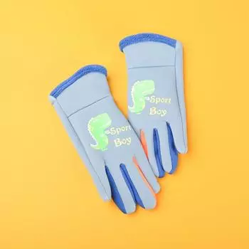 Autumn and Winter Children s Gloves Warm Non Slip Waterproof Winter Plus Velvet Cold Proof Cartoon Bicycle Outdoor Cycling Gloves .