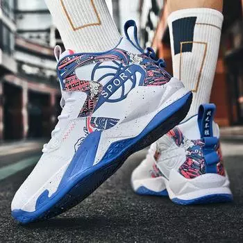 Autumn and winter couple high-top basketball shoes men s leather youth running shoes actual competition training shoes 851 36