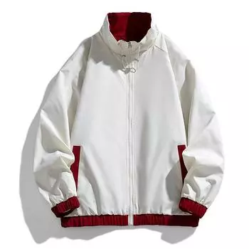 Осенне-зимняя двухсторонняя куртка мужская весенне-осенняя спортивная свободная и универсальная повседневная куртка с воротником-стойкой большого размера для пары S