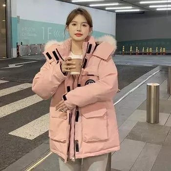 Осенние и зимние пуховые и хлопковые куртки, модная женская одежда, толстые хлопковые куртки с капюшоном, свободные хлопковые куртки, рабочие куртки, верхняя одежда XXXL белый