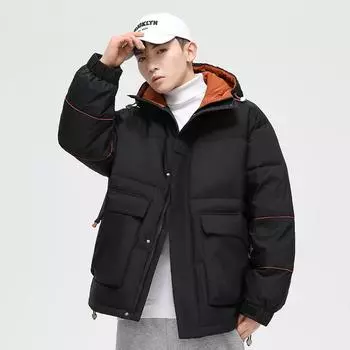 Autumn and Winter Down Jacket Men s White Duck Down Hooded New Windproof Thickened Warm Couple Down Jacket Trendy Men M