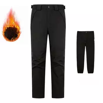 Autumn and Winter Fleece Liner Detachable Outdoor Plus Velvet Thickened Assault Pants XXS чёрный