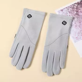 Autumn and Winter German Velvet Warm Women s Gloves Plus Velvet Thickened Windproof Cold and Anti Slip Touch Screen Electric Vehicle Outdoor Riding One size