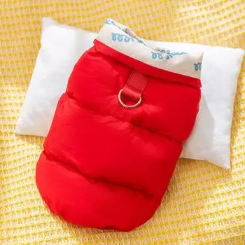 Autumn and winter hairless cat warm cat thickened fashion double-sided down vest dog two-legged cotton-padded coat pet clothes M (recommended weight 5-4 kg)