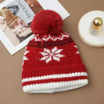 Autumn and Winter Hat Women s Big Head Circumference Knitted Wool Hat Rabbit Hair Plush Thermal Hat One Size