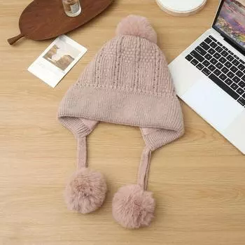 Autumn and Winter Hats, Women s Bald Hats, Warm Knitted Wool Hats One Size