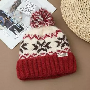Autumn and Winter Hats Women s Knitted Hats Rabbit Fur Ear Protectors Warm Hats Plush Wool Hats one size