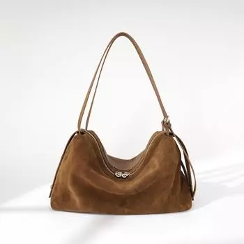 Autumn and Winter High-end Matte Pillow Bag for Women Boston Shoulder Bag Commuting Armpit Bag Bowling Bag