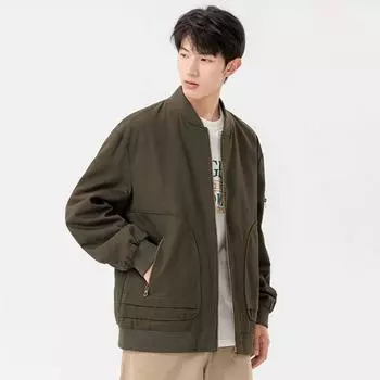 Autumn and Winter Jacket Baseball Jacket Men s Spring and Autumn Washed American Functional Pilot Trendy Jacket M