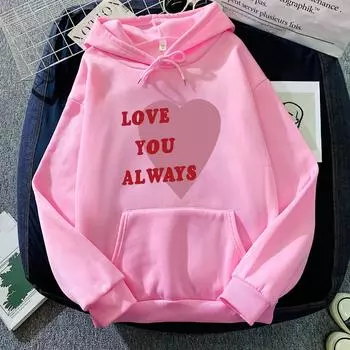Autumn and winter letter-edged heart-shaped printed hoodies sweatshirts for men and women, trendy and versatile tops for women S