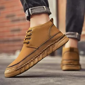 Autumn and winter men s casual shoes Classic Comfort Style Daily office leisure business party Street walking adult Brown shoes 39 чёрный