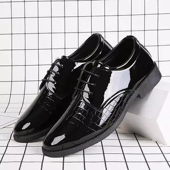 Autumn and winter men s leather shoes business dress leather shoes British Korean version casual men s leather shoes youth versatile men s leather sho 38