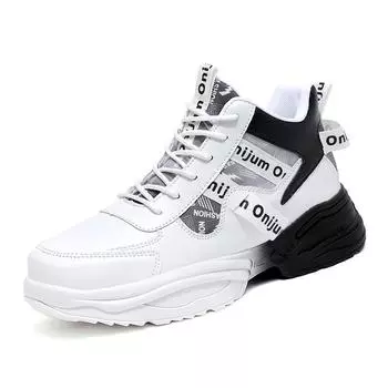 Autumn and winter men s new breathable thick sole fashion casual sports shoes high top non-slip walking men s shoes 39