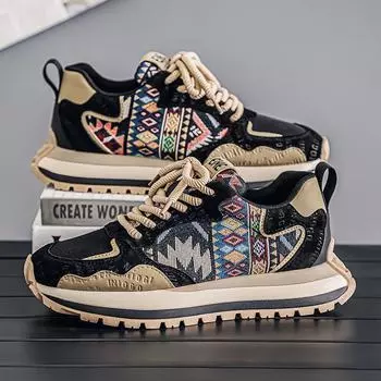 Autumn and winter men s shoes 2024 new round head leisure sports niche trend versatile waterproof work men s dad trendy shoes 39