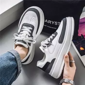 Autumn and winter men s shoes new Hong Kong style little white shoes male students Korean version trendy versatile platform sports casual board shoes 39
