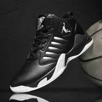 Autumn and winter new basketball shoes male students teenagers actual training sneakers trend platform sports shoes Korean version of running shoes 36