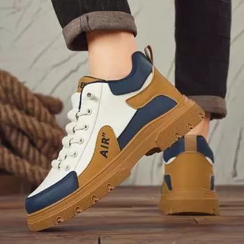 Autumn and winter new British trend contrasting color high-top shoes outdoor hiking shoes casual overalls overalls men s Martin boots 39