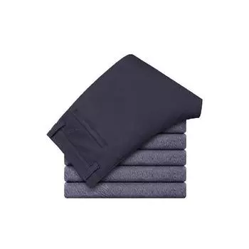 Autumn And Winter New Cotton And Velvet Thick Men S Casual Elastic Slim Fit Small Straight Tube Versatile Long Pants 28 чёрный