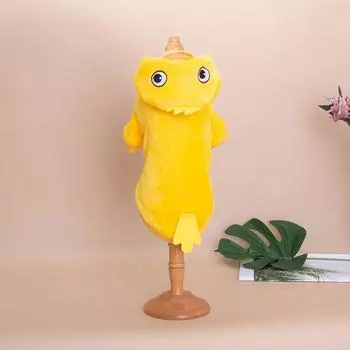 Autumn and winter new dog clothes little yellow duck shape transformation clothing thickened and warm Bichon Teddy pet clothing S жёлтый