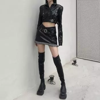 Autumn and winter new elastic knee boots women s denim boots do not drop the tube high heel thin sugar cube blue boots 35