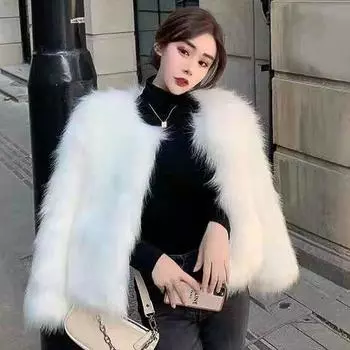 Autumn and Winter New Fashion Imitation Fox Fur Coat Women s Short Slim and Thin Fur Coat Tide S