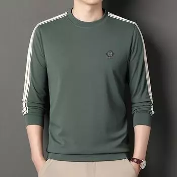 Autumn and Winter New Letter Printed Long-Sleeved T-shirt Bottoming Shirt Men s Spring and Autumn New Casual Trend Sweater M