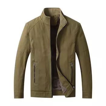 Новая мужская куртка на осень и зиму в корейском стиле, повседневная куртка из утолщенного бархата из чистого хлопка M