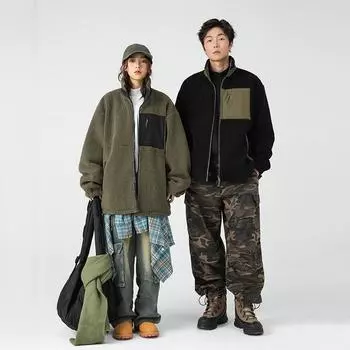 Новые мужские куртки на осень и зиму, модные повседневные пары, воротник-стойка, универсальные двусторонние пальто, свободные кардиганы и толстовки M