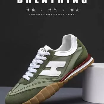 Autumn and winter new men s shoes lightweight sports shoes youth Forrest Gump shoes simple trendy shoes men s casual shoes 39 чёрный