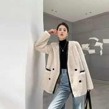 Autumn and winter new mink plush imitation fur coat women s high-end foreign style young autumn mink coat factory S (recommended 85-50 kg)