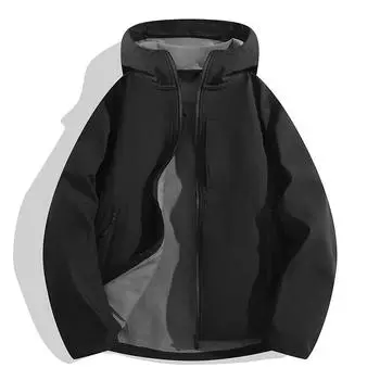 Осень и зима, новая куртка softshell с флисом, полностью термосвариваемая, из прессованной резины, водонепроницаемая ветрозащитная куртка, мужская спортивная куртка S