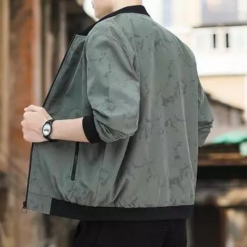 Осень и зима, новая спортивная и досуговая молодежная бейсбольная куртка, модный топ с воротником-стойкой M