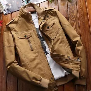 Autumn and Winter New Thin Jacket Military Uniform Feng Shui Wash Large Size Men s Coat M