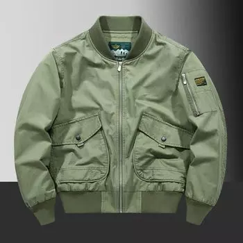Осень и зима Новый летный костюм для инструментов, куртка, мужской утолщенный бейсбольный костюм, повседневная куртка большого размера M