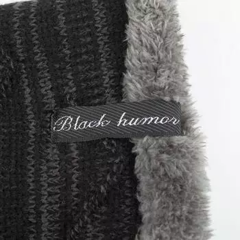 Autumn and winter new velvet diagonal hook hat scarf set