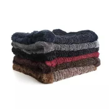 Autumn and winter new velvet horizontal and vertical pattern warm scarf