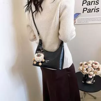 Autumn and winter niche bag women s 2024 new retro fashion messenger bag one shoulder underarm dumpling bag коричневый