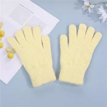 Autumn and Winter Parent-child Gloves, Children s Velvet Warm Five-finger Gloves, Winter Thickened and Warm Children s Cyclists One Size