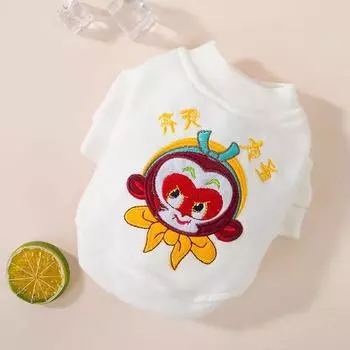 Autumn and winter pet clothes cartoon national tide series thin sweater small dog than bear teddy two-legged dog clothes XS (recommended weight 1-1.5kg)