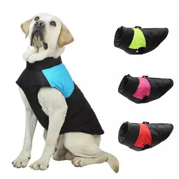 Autumn And Winter Pet Clothing Windproof Thickened Dog Cotton Clothes Warm Falcon Clothes Dog Clothes S синий
