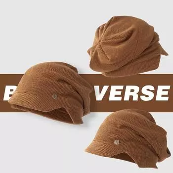 Autumn and winter pile hats women s cold hats versatile big head circumference showing small face retro bag head ear protection confinement hat tide